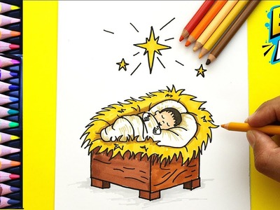 Cómo dibujar al NIÑO JESÚS de Navidad fácil - How to Draw Baby Jesus -Easy Art