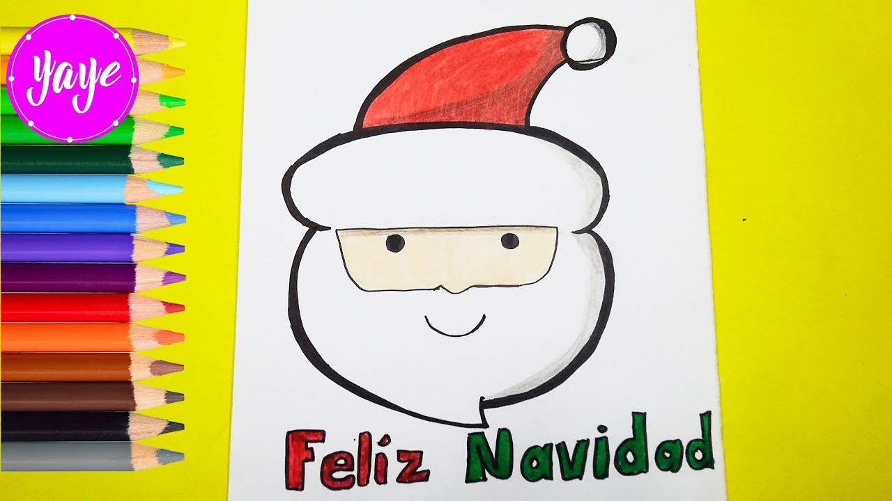 CÓMO DIBUJAR TARJETA DE FELIZ NAVIDAD-How to draw Christmas card-Yaye