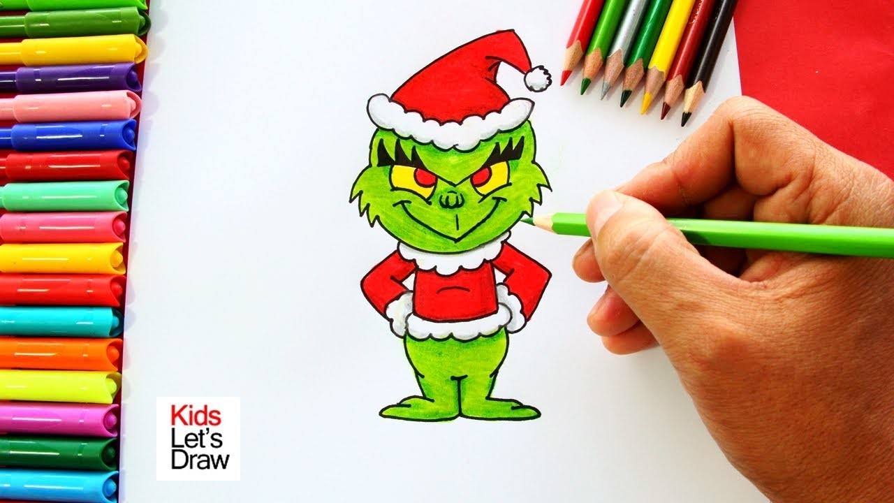 Cómo dibujar un GRINCH de Navidad de manera fácil | How to Draw The Grinch easy