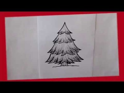 Cómo dibujar un Pino de Navidad Dibuja Conmigo Dibujos de Navidad