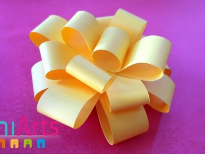 Cómo hacer Moños de papel PASO A PASO Fáciles - How to: Paper Gift Bows.