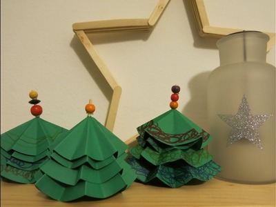 Cómo hacer un árbol de Navidad de papel (How to do a paper Christmas tree)