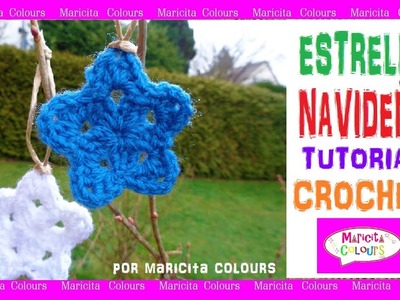 Cómo  tejer ESTRELLA a Crochet Fácil Tutorial por Maricita Colours