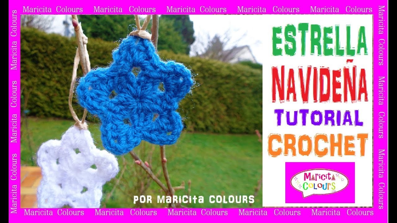 Cómo  tejer ESTRELLA a Crochet Fácil Tutorial por Maricita Colours