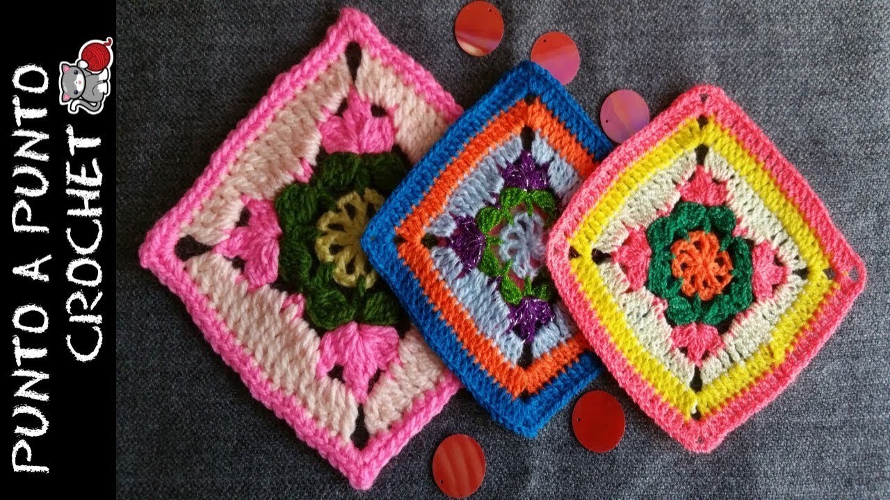 CUADRO No  3  en crochet PASO A PASO