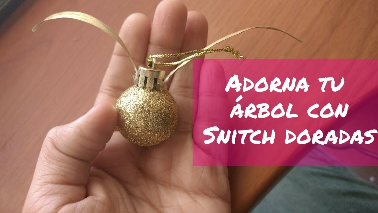 Esfera con forma de snitch dorada - Potterhead DIY