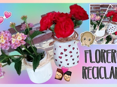 FLOREROS CON MATERIAL RECICLADO | MANUALIDADES | Aguilar Lupita❤