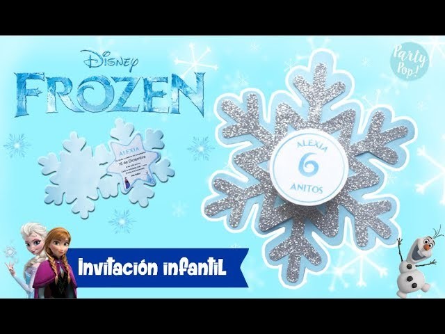Frozen ❄️ -  Invitación de frozen + Moldes gratis (DIY) | Party pop!???? | Invitación infantil