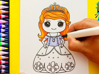 La princesita Sofia - Com Dibujar a Sofia  Cute -  Dibujos Faciles - How to Draw Princess Sofia