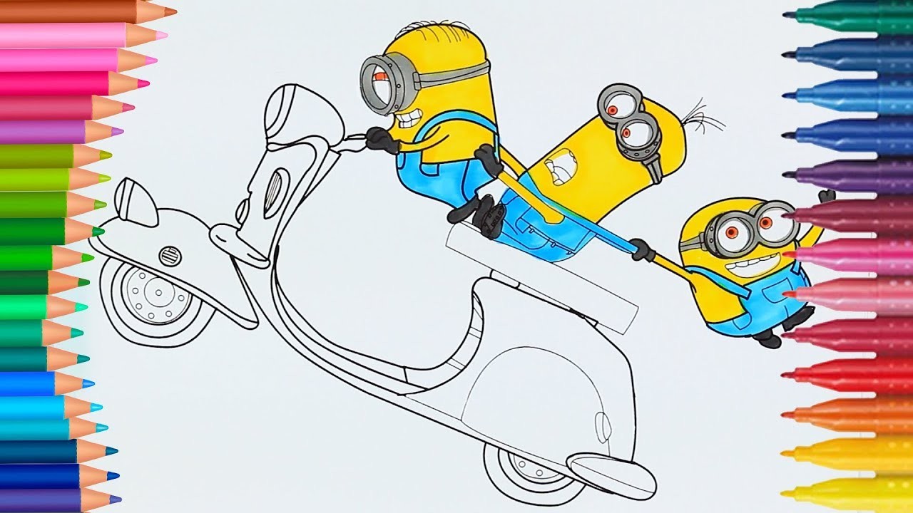 Minions | Cómo dibujar y colorear | Dibujos para colorear | Dibujos para pintar