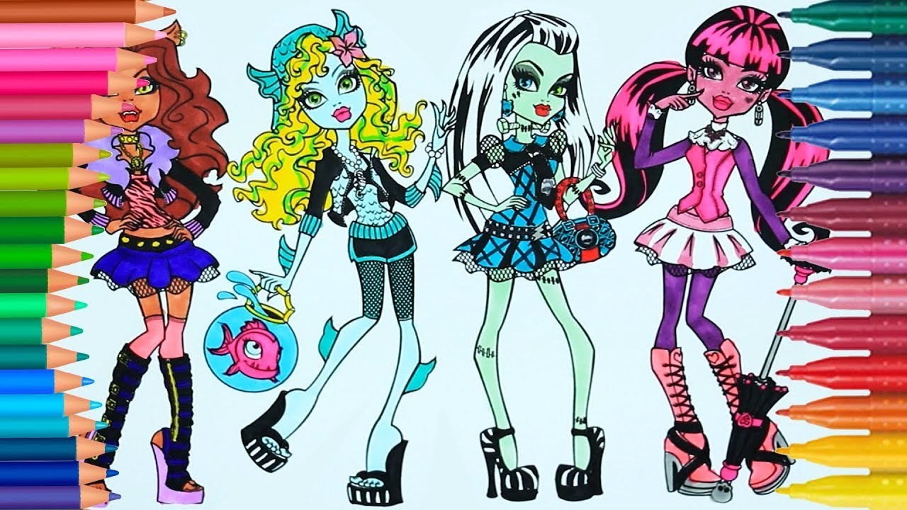 Monster High de pintar, Cómo dibujar y colorear, Dibujos para colorear
