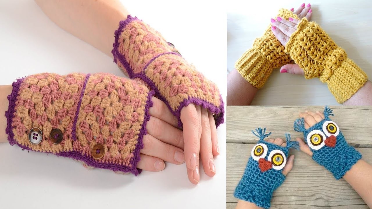 REALIZA MITONES A CROCHET FÁCIL