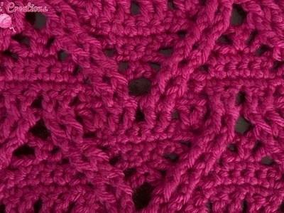 TEJIDOS A CROCHET: Puntada Ves en Relieve. HOW TO CROCHET: V's Crochet Stitch