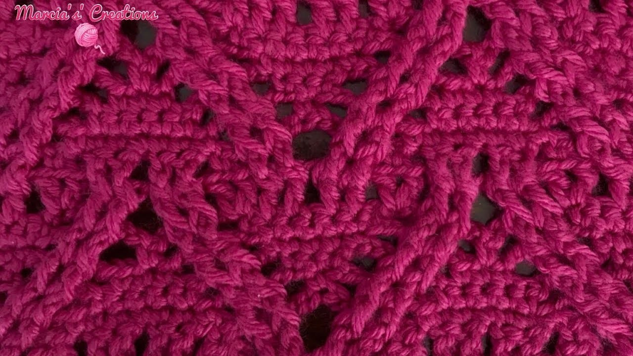 TEJIDOS A CROCHET: Puntada Ves en Relieve. HOW TO CROCHET: V's Crochet Stitch
