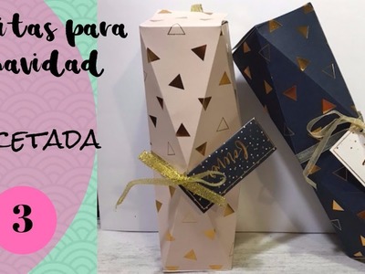 Tutorial Cajitas para Navidad | Caja facetada 3 Christmas box