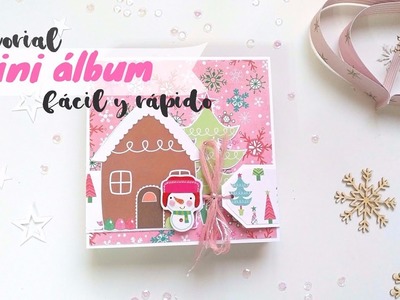 Tutorial mini álbum scrapbooking navideño fácil, rápido y con pocos materiales |Scrapeando con Rocío