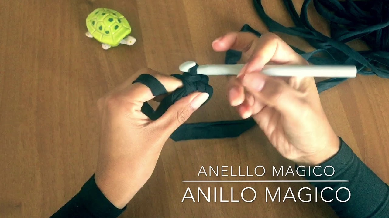 Uncinetto: Anello Magico con 6 maglie basse - Crochet: Anillo Magico con 6 puntos bajos