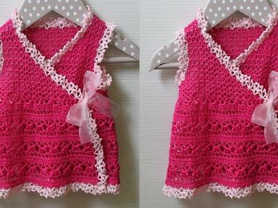 VESTIDO PARA BEBES - TEJIDO A CROCHET