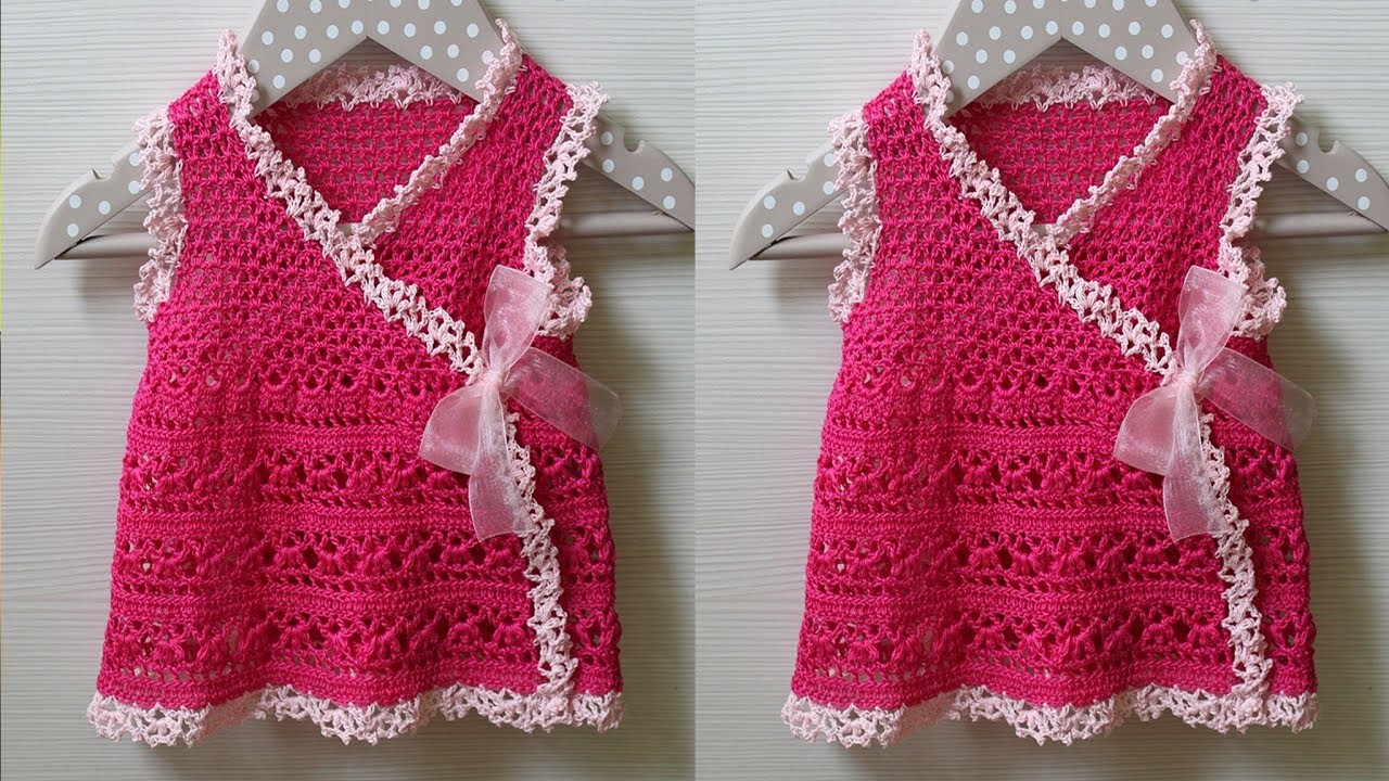 VESTIDO PARA BEBES -  TEJIDO A CROCHET