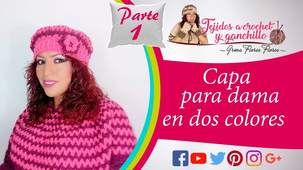 1º PARTE CAPA. mañanita en dos colores fácil y rápido de tejer en un paso a paso
