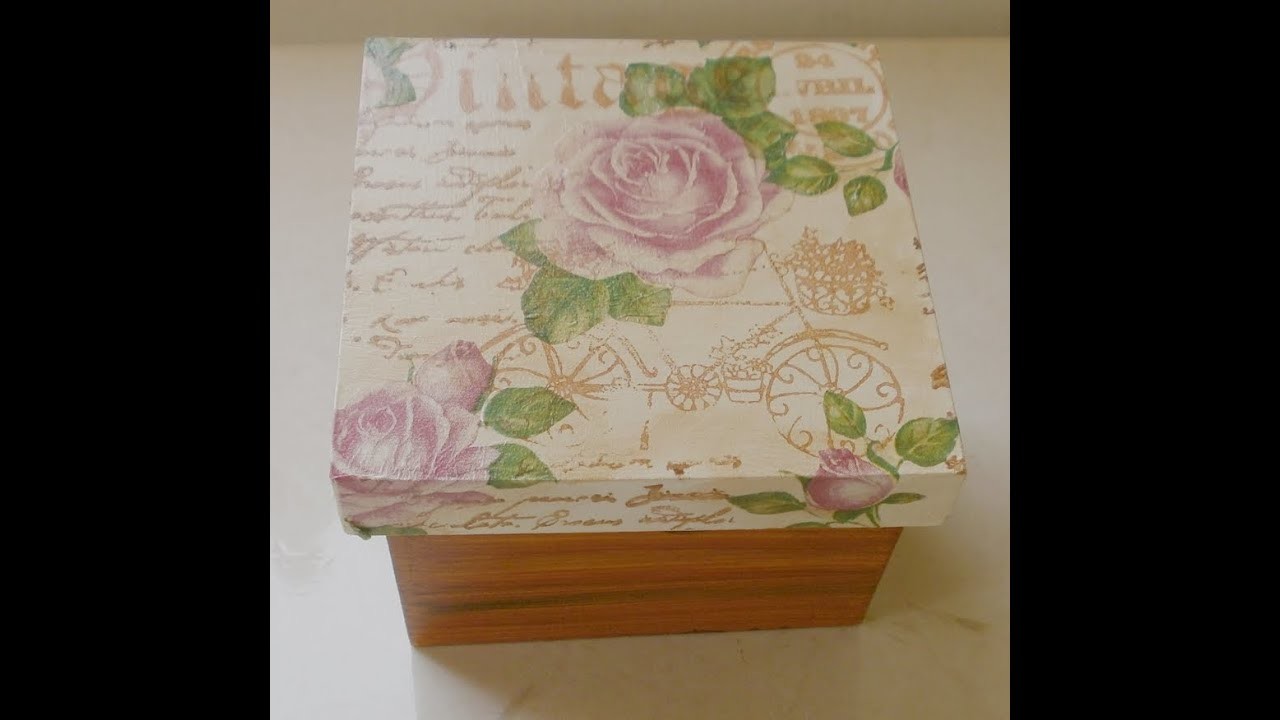 Caja vintage con sellos y decoupage  - Llushmay andrea