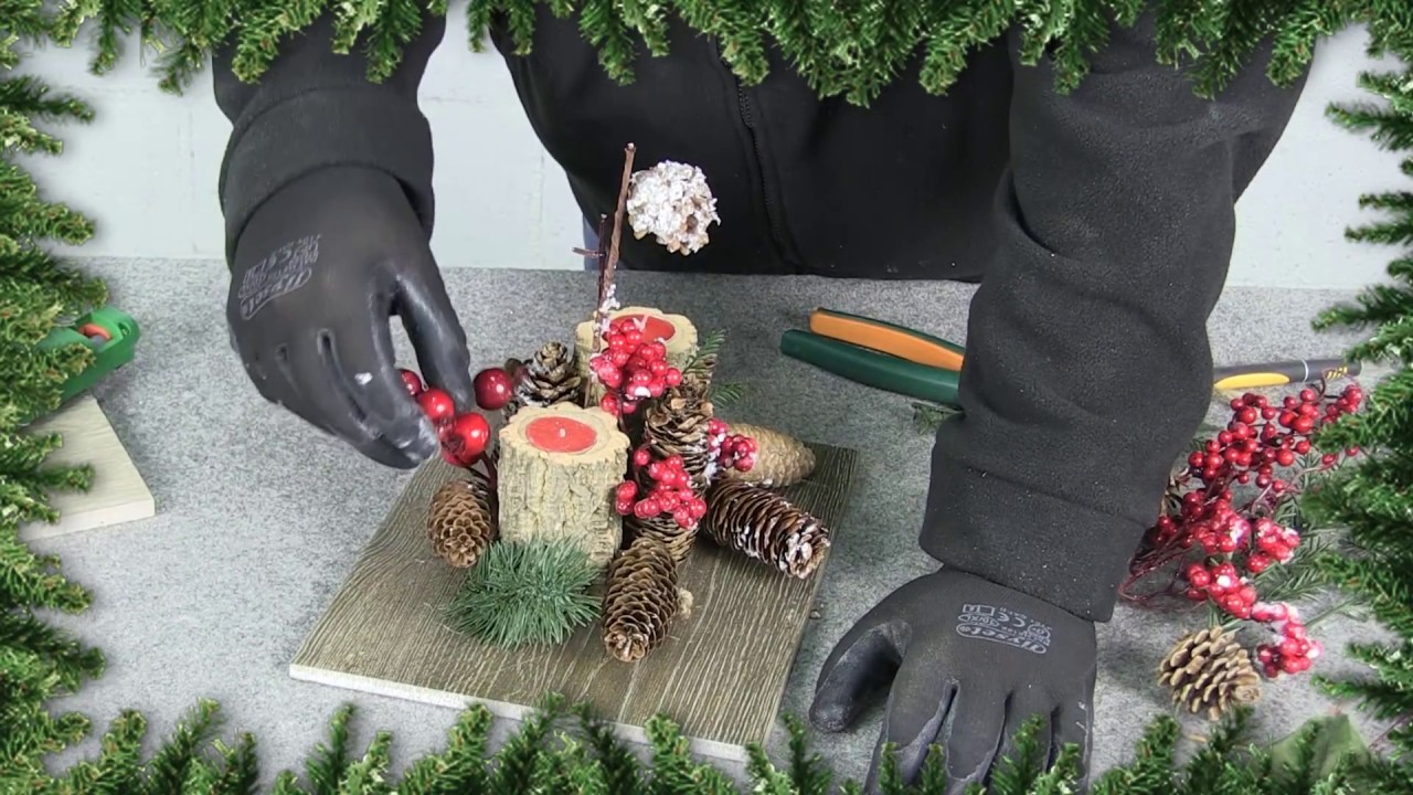 Centro de mesa navideño DIY