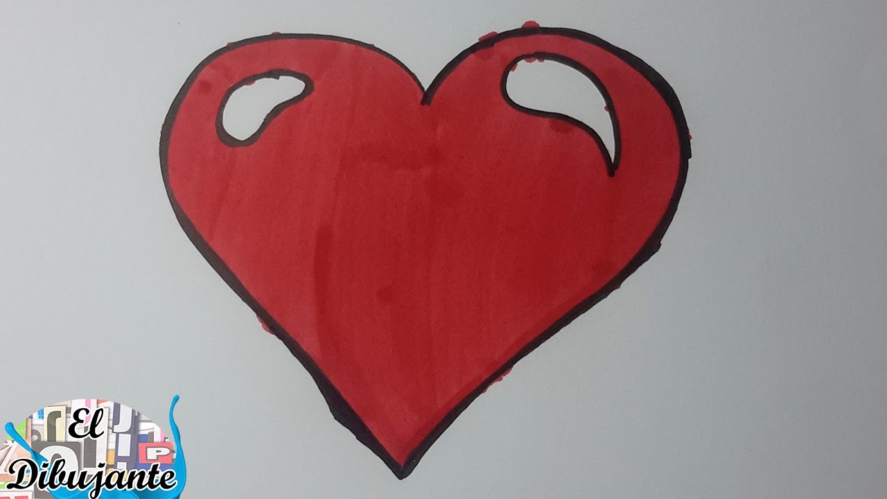 Como dibujar un Corazón paso a paso [El Dibujante]