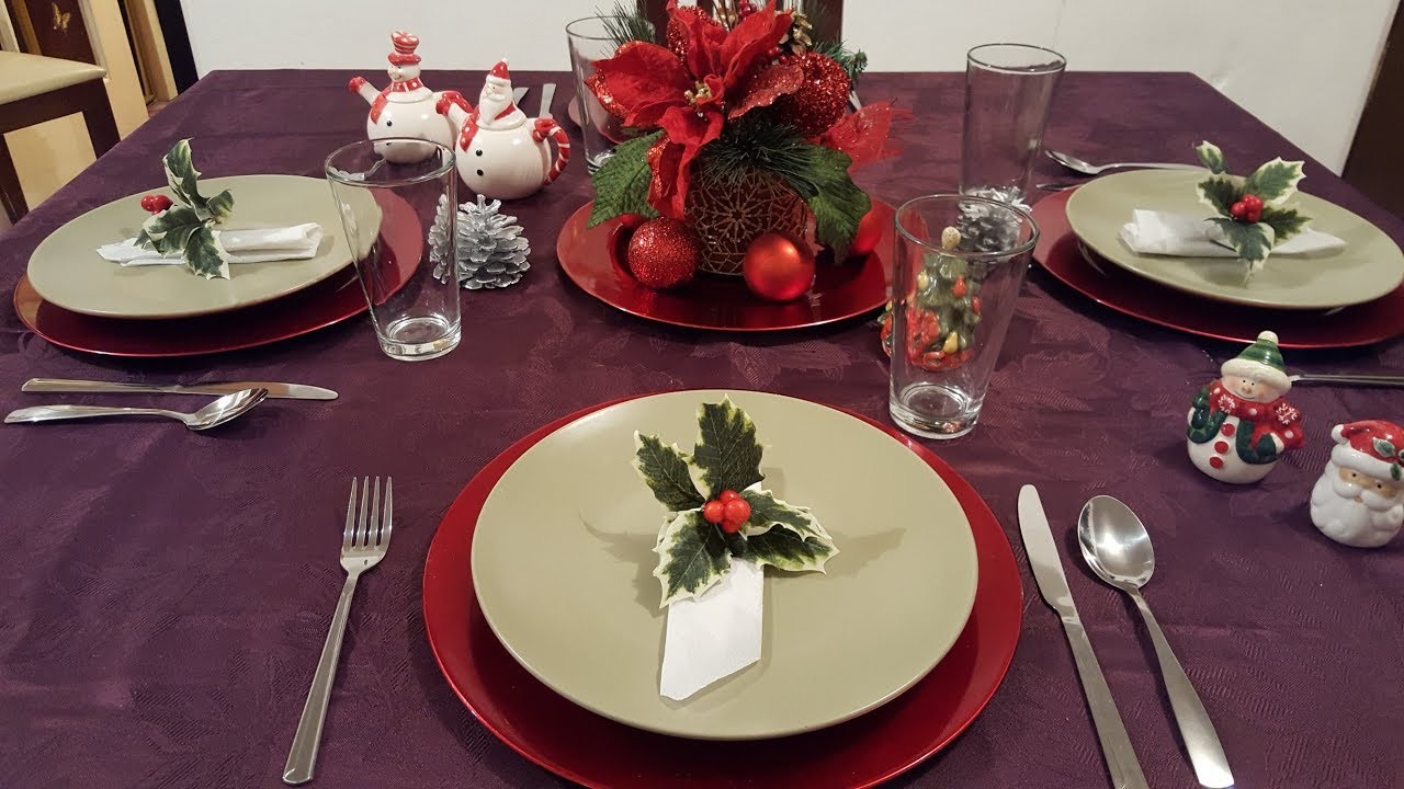 Como poner la mesa para navidad