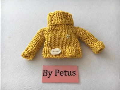 Como tejer suéter de mini Carolina amigurumis By Petus