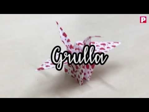 GRULLAS en Origami para decorar en estas fiestas