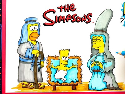 LOS SIMPSON AL ESTILO PESEBRE DE NAVIDAD - Homero Simpson   Bart Simpson   Marge Simpson - Easy Art