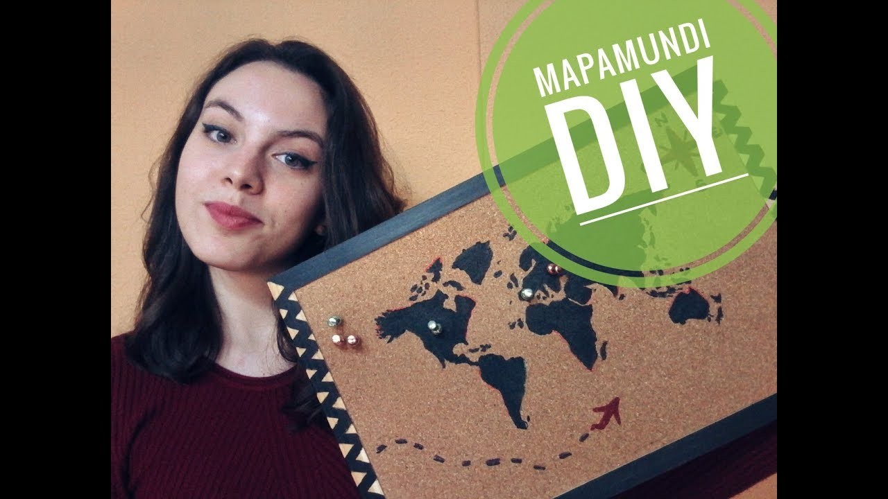 Mapamundi de corcho DIY - GEMA EN LAS COORDENADAS