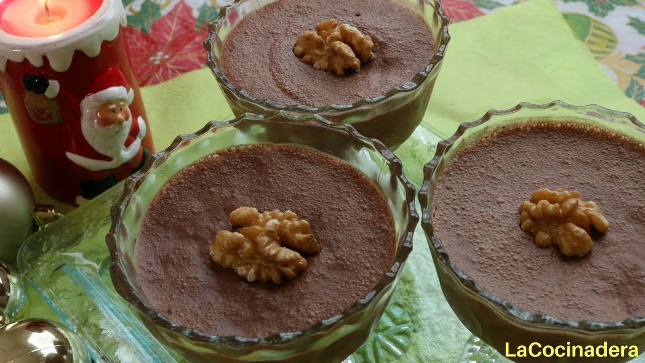 Navidad y Año Nuevo: Mousse de Chocolate: Sin azúcar, sin huevo, sin glúten! - LaCocinadera