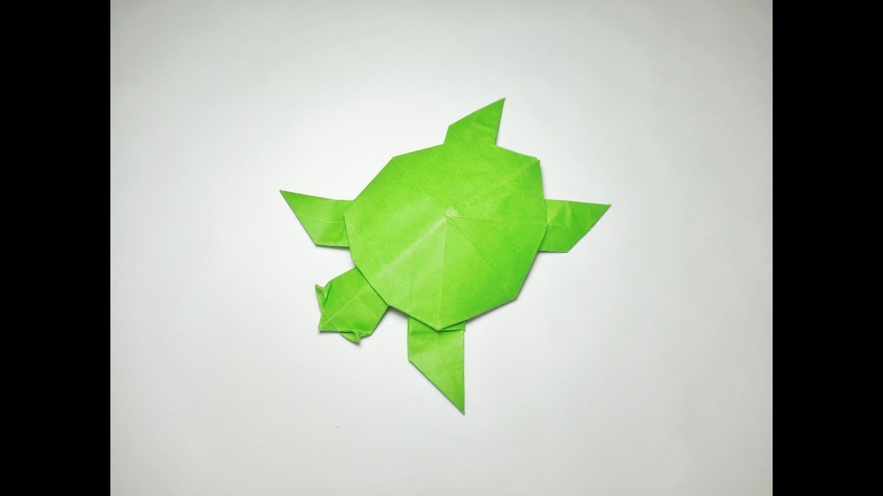 ORIGAMI TUTORIAL SEA TURTLE (tortuga origami)