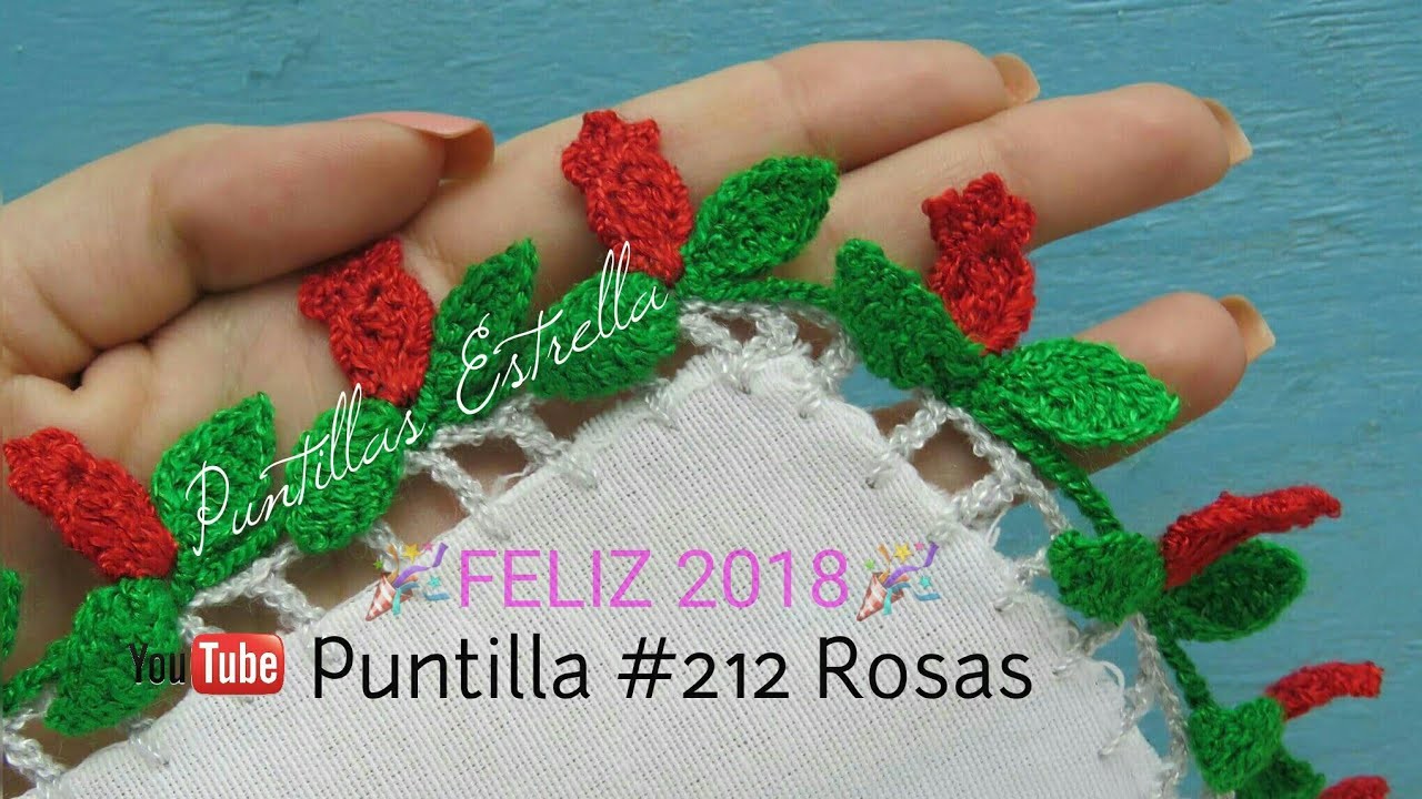 Puntilla #212 Rosas ⚘⚘
