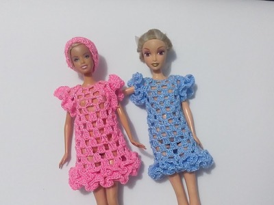 Vestido con olanes para Barbie