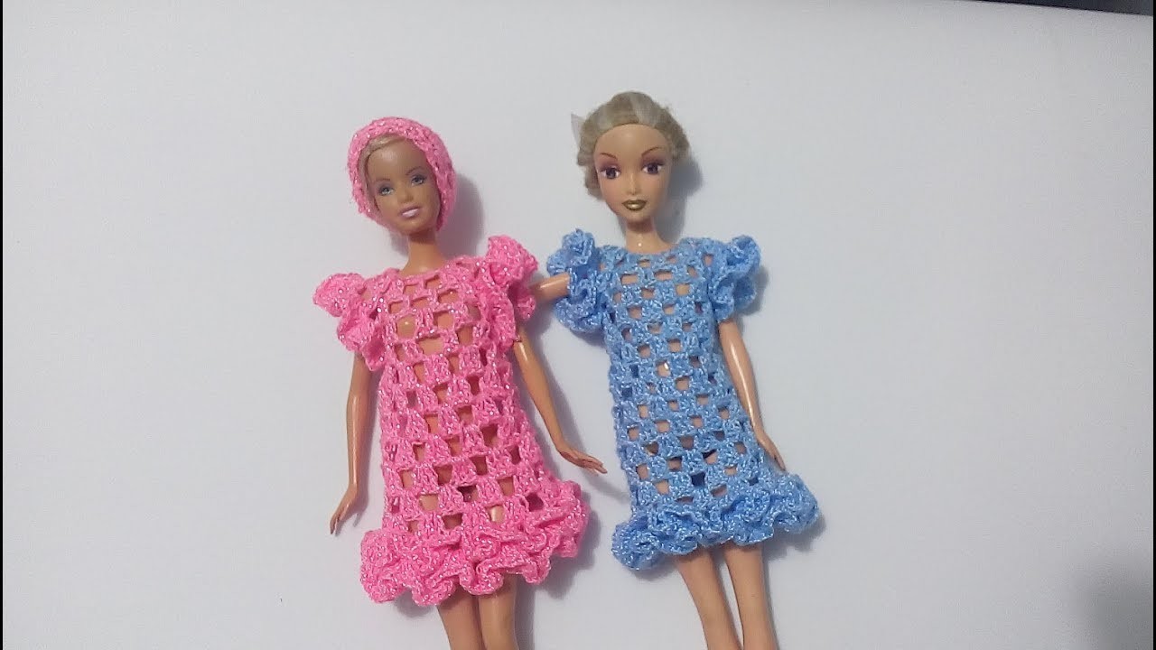 Vestido con olanes para Barbie