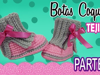 Botas coquetas para niña Tejidas a Crochet  | parte 1.2
