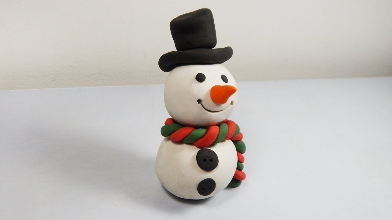 Cómo hacer un muñeco de nieve de plastilina paso a paso fácil, explicado