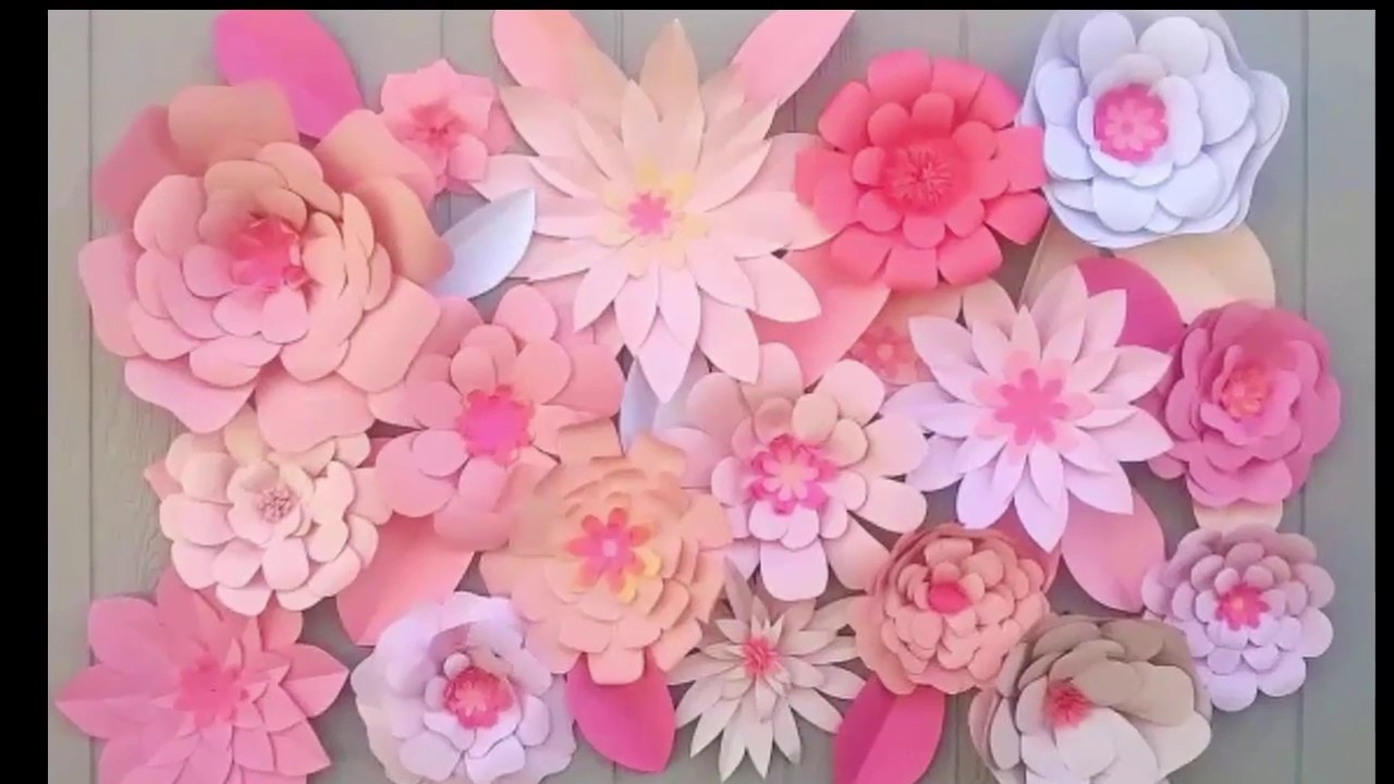 Decoraciones con flores de papel.Backdrop flower ideas