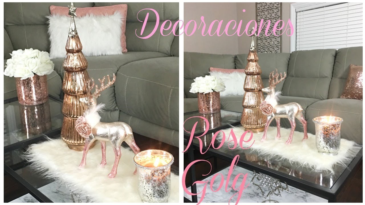 DECORACIONES PARA NAVIDAD EN COLOR ROSE GOLD | SILVIA EN TU VIDA