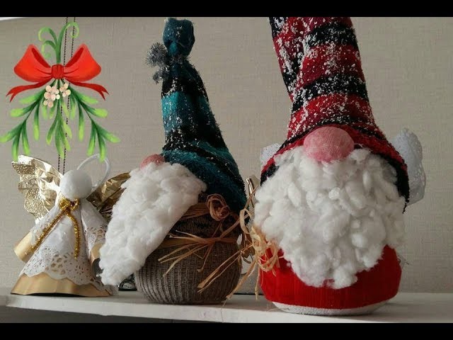 "DIY" Christmas Gnome Tutorial Super Easy - Tutorial Gnomo de Navidad Super Fácil "Subtítulos"2018