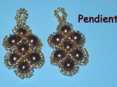 DIY - Pendientes perlas moradas mostacillas doradasDIY - Purple pearl earrings with gold beads