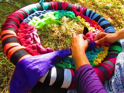 Hamaca circular tejida "Santa Bicicleta"