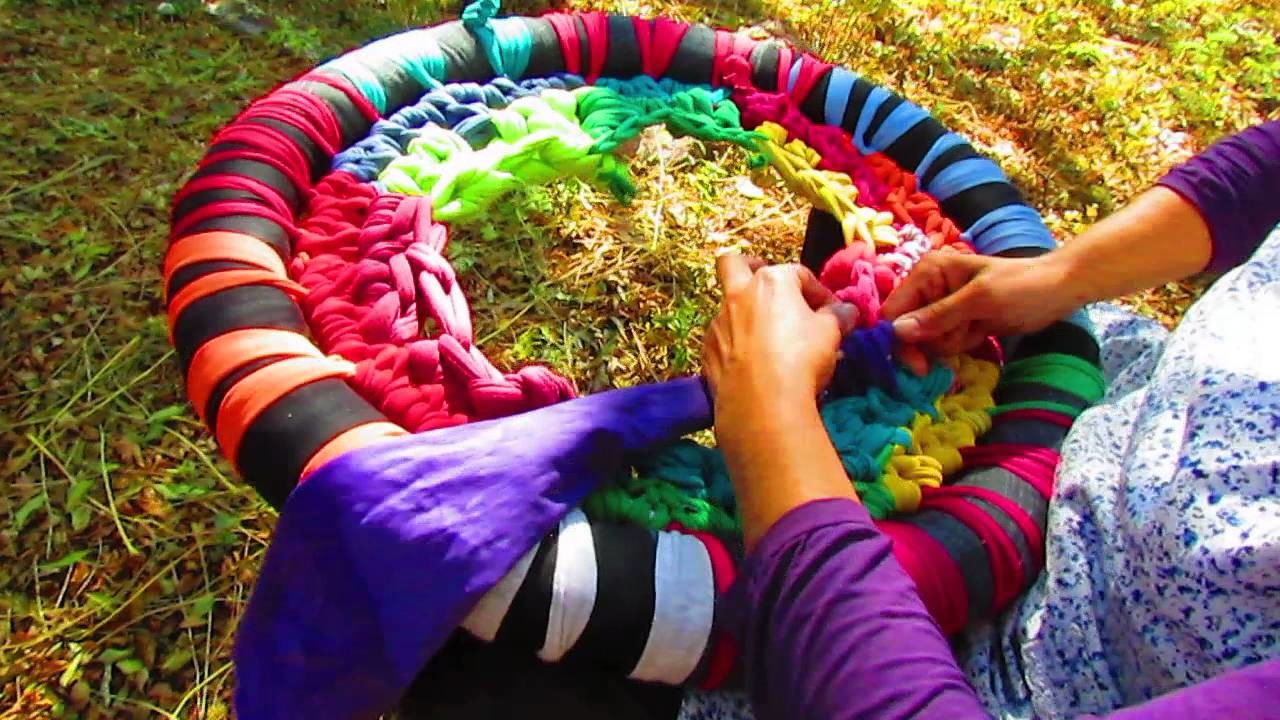 Hamaca circular tejida "Santa Bicicleta"