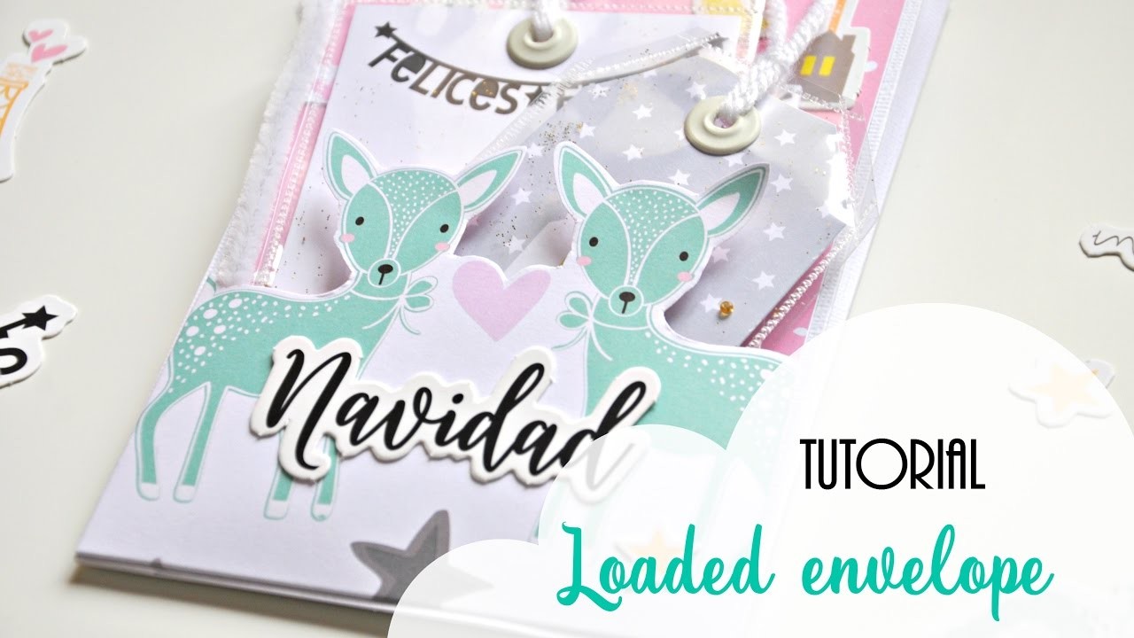 Tutorial Snail Mail Loaded Envelope con Felices Fiestas de Gigi et Moi | Scrapeando con Rocío