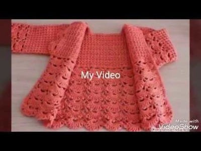 Abrigo para niñas tejido a crochet - paso a paso