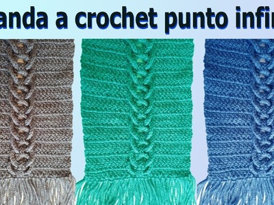 Bufanda para hombre a crochet . how to make crochet scarf