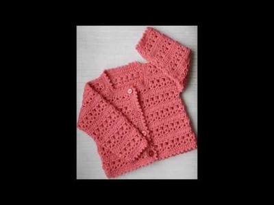 Chaquetas de bebé e infantiles tejidas a crochet con ganchillo a mano