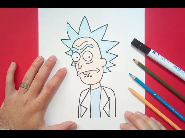 Como dibujar a Rick paso a paso - Rick And Morty | How to draw Rick